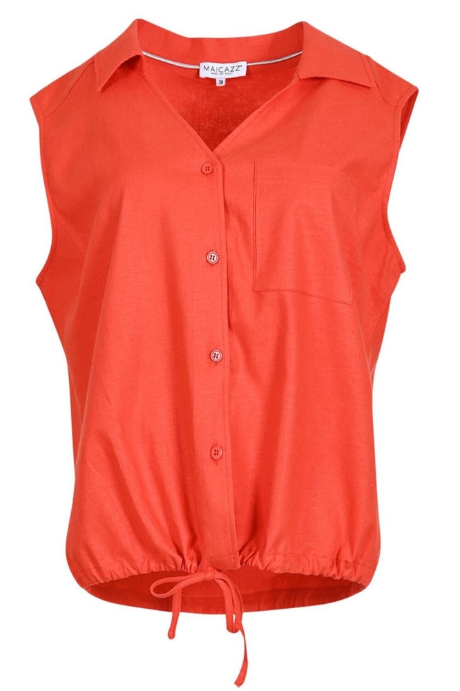 JOLENE SLV BLOUSE SU25 20 307 CORAL